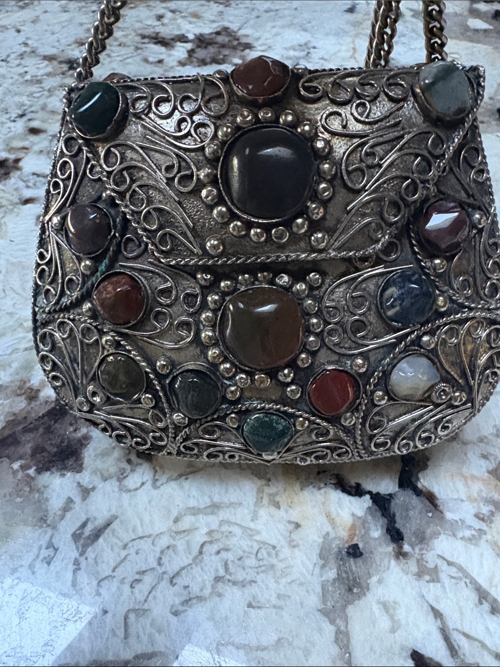 Vintage Saja Metal Crossbody Purse